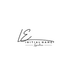 Initial Le Signature Logo Template Hand Drawn