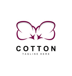 Cotton Logo Soft Flower Design Natural