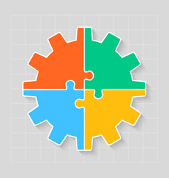 Diagram Infographic Gear Puzzle Jigsaw