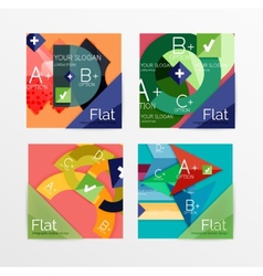 Flat design square shape infographic banner Vector Image