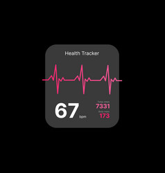 Health Tracker Widget Ui Concept On Black