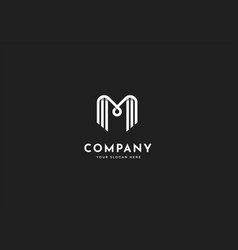 Letter M Logo Design Template Line Concept