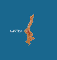 Topographic Map Of Karpathos Greece