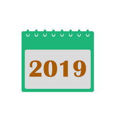 2019 Calendar Icon Set Flat Style Eps