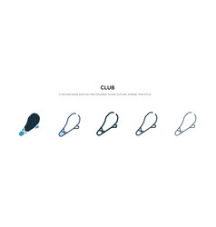 Club Icon In Different Style Two Colored