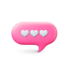 Communication Message 3d Pink Bubble Speech