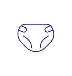 Baby Diaper Line Icon