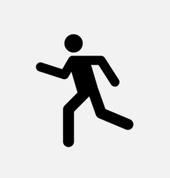 Man Walk And Run Pictograph Icon Pedestrian