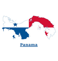 Panama National Flag Map Design