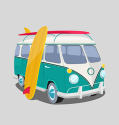 Surfer Van Poster Or T-shirt Graphics