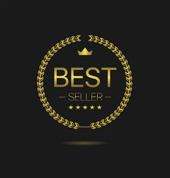 Best Seller Golden Laurel Wreath Label