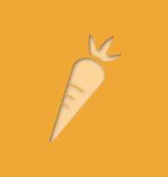 Carrot Paper Cut Out Icon