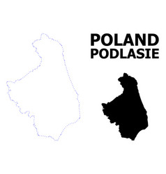 Contour Dotted Map Podlasie Province