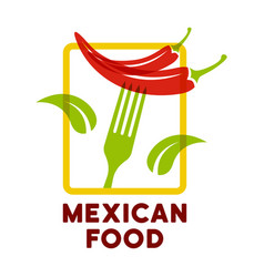 Mexican Food Label Emblem Badge Or Logo