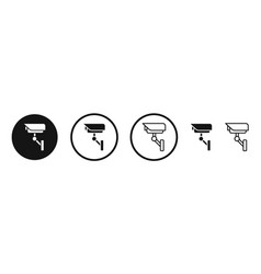 Security Camera Line Icon Set