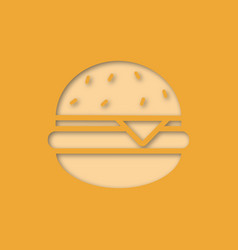 Cheeseburger Paper Cut Out Icon