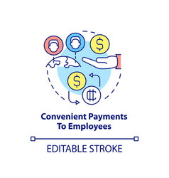 Convenient Payments To Employees Concept Icon