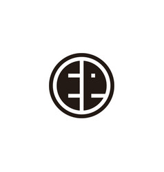 Letter E Circle Geometric Symbol Simple Logo