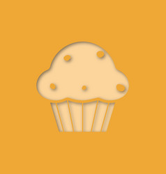 Cupcake Paper Cut Out Icon