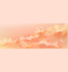 Fantastic Peach Sky With Soft Pink Cloud Texture