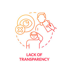 Lack Of Transparency Red Gradient Concept Icon