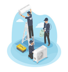 Air Conditioner Home Services Icon Concept Process