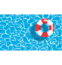 Rubber Ring In The Swimming Pool Summer Background