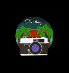 Tells A Story Retro Vintage Design Landscape