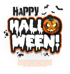 Logo Happy Halloween Baseball Ball As Pumpkin