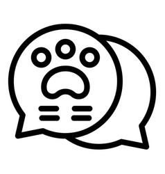 Pet Restaurant Chat Icon Outline Animal