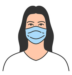 Woman Wearing Hygienic Mask