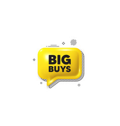 Big Buys Tag Special Offer Price Sign 3d Speech