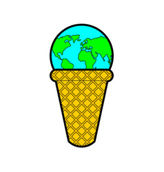 Earth Ice Cream Planet Icecream