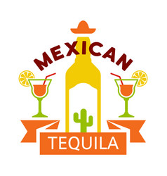 Mexican Food Label Emblem Badge Or Logo