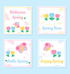 Hello Spring Flower Card Set