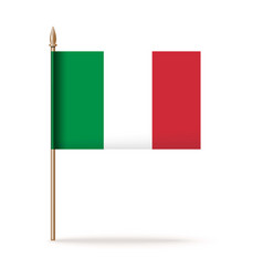 Italy Flag On A Pole