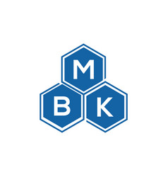 Mbk Letter Logo Design On White Background