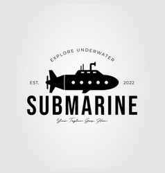 Silhouette Submarine Or Sub Marine Logo Design