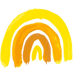 Watercolor Boho Yellow Rainbow