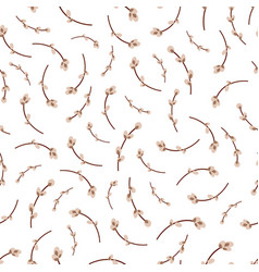 Willow Twig Seamless Background Easter Pattern