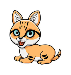 Cute Sand Cat Cartoon Sitting