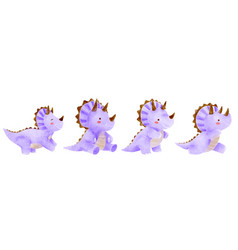 Triceratops Cute Dinosaur Cartoon Characters