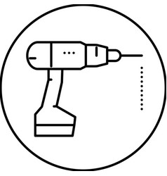 Drill Hole Assembly Furniture Line Icon