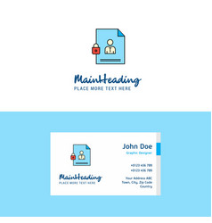 Flat Protected Document Logo And Visiting Card