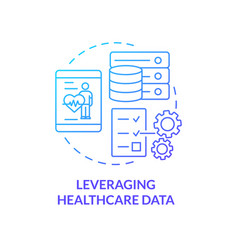 Leveraging Healthcare Data Blue Gradient Concept