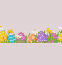 Seamless Banner For Easter Decoration