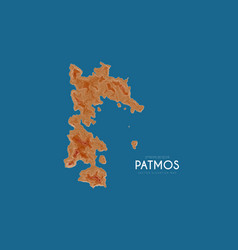 Topographic Map Of Patmos Greece Detailed