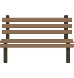 Wood Bench Icon Flat Isolated