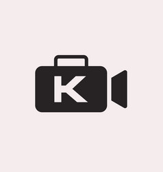 Cinema Film And Videography Logo On Letter K