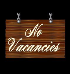 No Vacancies Hanging Sign